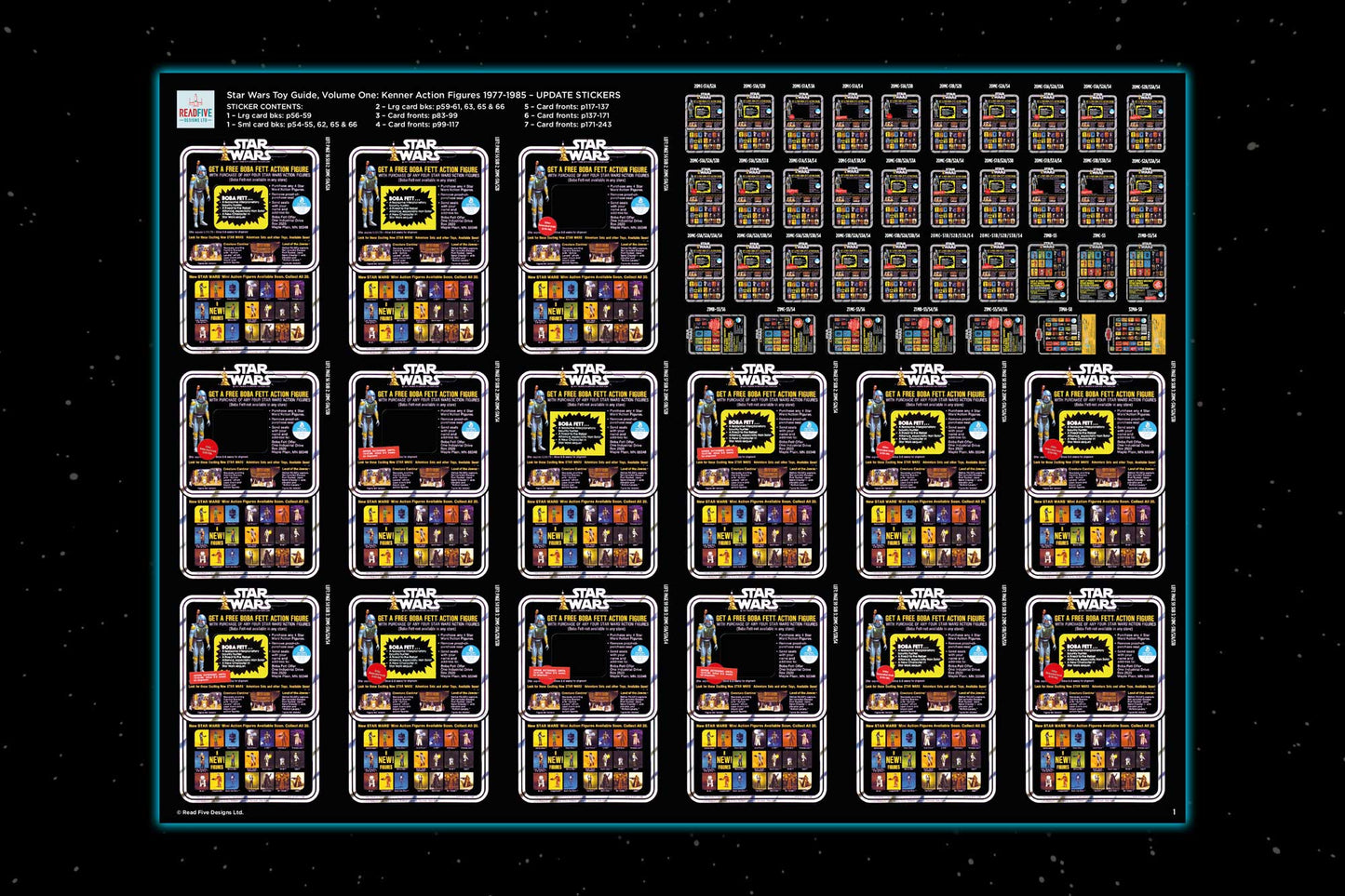 Sticker Sheets for Star Wars Toy Guide Volume One