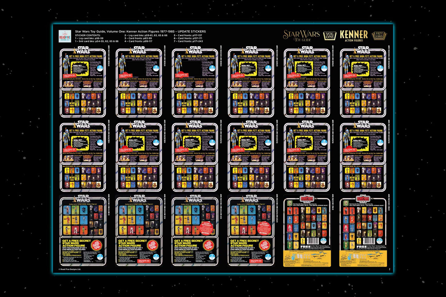 Sticker Sheets for Star Wars Toy Guide Volume One